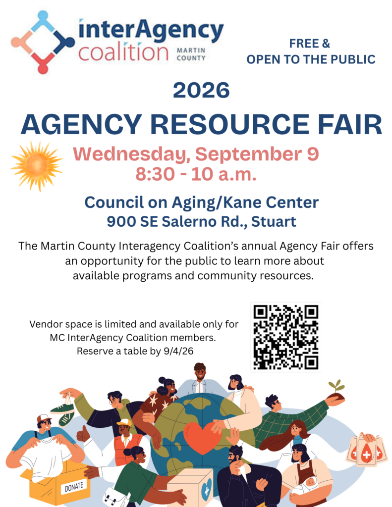 Flyer for the 2026 Agency Resource Fair by Martin County Interagency Coalition